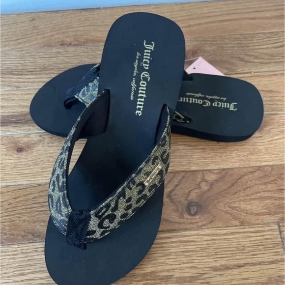 Juicy Couture Women Flip Flops Black Size 7M - Picture 3 of 5